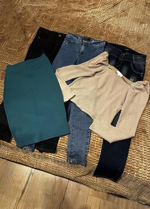 5 вещей кофта юбка джинсы бренд