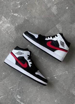 Air jordan 1 high black white red  plnaj047