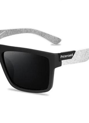 Поляризованные солнцезащитные очки черно-серые