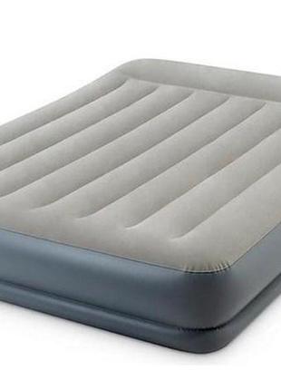 Intex 64118 (203 x 152 x 30 см) надувне ліжко з підголівником