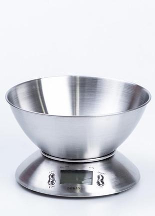 Ваги кухонні 5 кг із чашею 2 літри точні sokany електронні харчові побутові кулінарні для продуктів