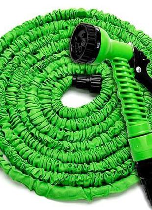 Шланг x-hose 45 метрів для поливу посилений з розпилювачем magic hose, зелений