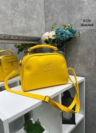 Женская стильная и качественная сумка из эко кожи желтая