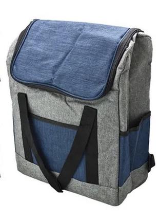 Термосумка-рюкзак picnic 8010-5 (33*17*38см) stenson синяя