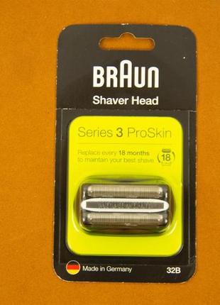 Сітка, ріжучий блок, для бритви, braun, 32b, braun, shaver head, series 3, proskin