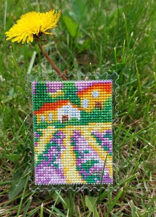 Набор для вишивки нитками "лавандові поля"