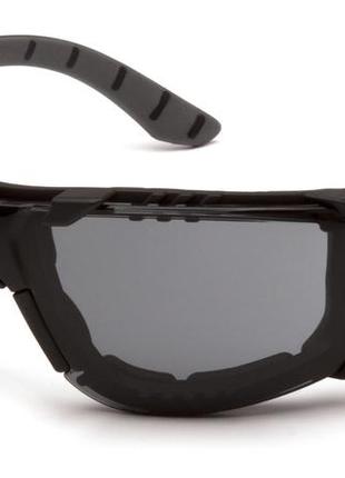 Очки защитные с уплотнителем pyramex endeavor-plus (gray) h2max anti-fog
