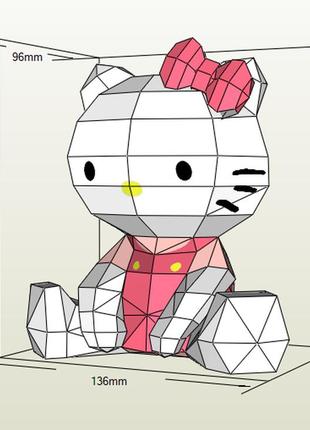 Paperkhan сборная модель фигура пазл кошка кот котенок оригами паперкрафт фигура развивающий набор подарок