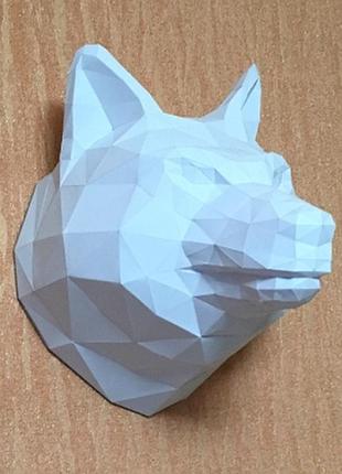 Paperkhan набор для творчества 3d фигура волк собака паперкрафт papercraft подарочный набор сувернир игрушка