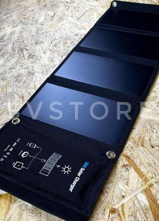 Ihoplix 18v/28вт портативна складна водонепроникна сонячна панель (зарядний пристрій) з usb