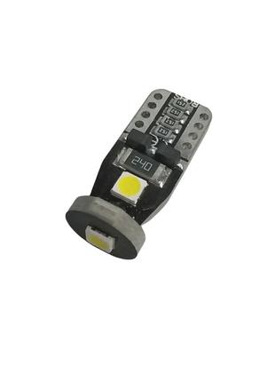 Автолампа led t10 белый w5w 3smd 3030 12v 6000к