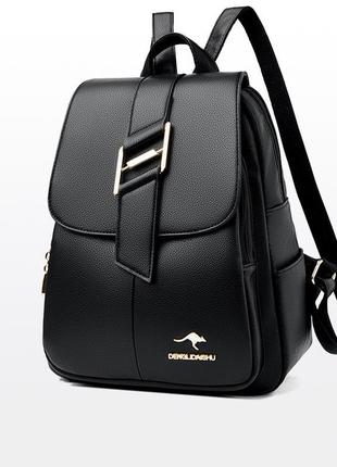 Топ! гарний жіночий міський рюкзак чорного кольору2 фото