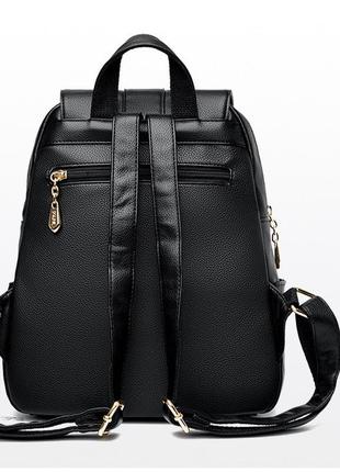 Топ! гарний жіночий міський рюкзак чорного кольору4 фото