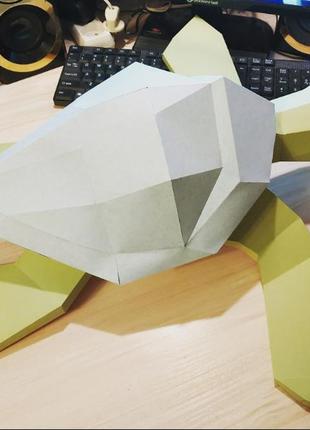 Paperkhan конструктор из картона 3d черепаха черепашка паперкрафт papercraft набор для творчества игрушка