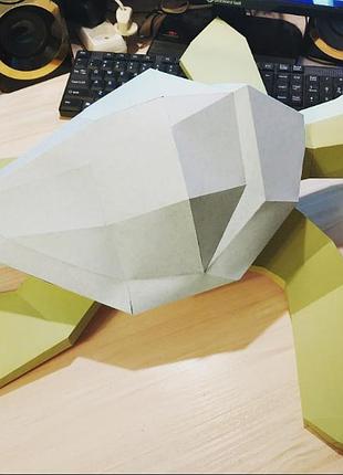 Paperkhan збірна модель фігура пазл 3d черепаха черепашка палеркрафт papercraft набір для творчості іграшка
