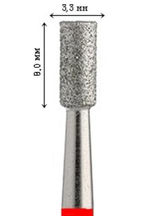 Бор алмазний hp для прямого наконечника циліндр 3,3/8,0 мм dfa дрібний алмаз (fa33) 806.104.111.514.033