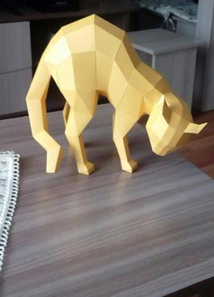 Paperkhan конструктор із картону кіт кошеня оригамі papercraft 3d фігура розвивальний набір антистрес