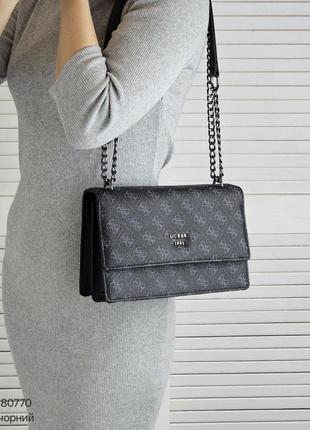 Женская качественная сумка, стильный клатч из эко кожи черный