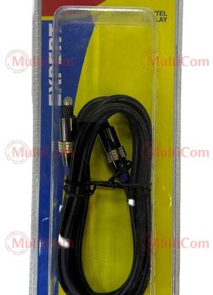 05-04-012. шнур оптичний (toslink plug — toslink plug), діам.-4 мм, чорний, 1,5 м, блістер