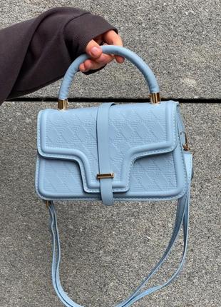 Женская сумка 4354 кросс-боди голубая