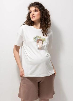 Свободные шорты для беременных, будущих мам трикотажные