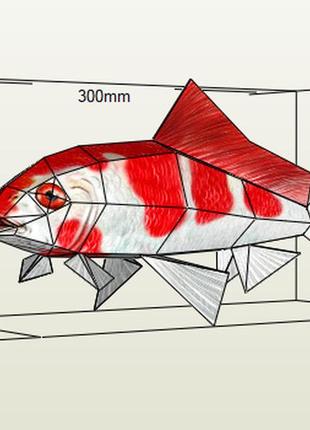 Paperkhan конструктор из картона 3d рыба рыбка паперкрафт papercraft набор для творчества игрушка сувен