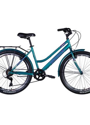 Велосипед st 26" discovery prestige woman рама- " с багажником задн st с крылом st 2024 (синьо-зелений)