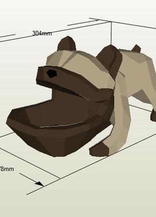 Paperkhan набор для творчества собака пес оригами papercraft 3d фигура развивающий набор антистресс