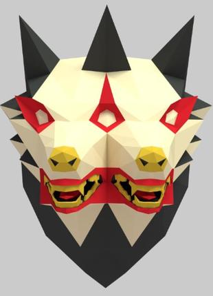 Paperkhan набор для творчества цербер голова трофей оригами papercraft 3d фигура развивающий набор антистрес