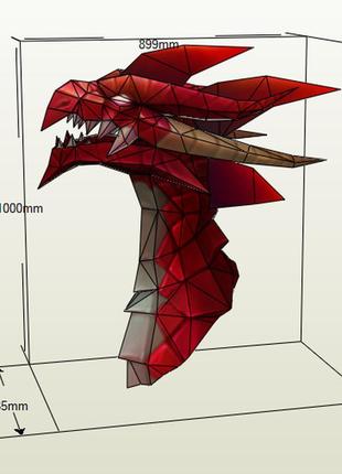 Paperkhan конструктор из картона дракон papercraft фигура развивающий набор подарок сувенир игрушка антистресс