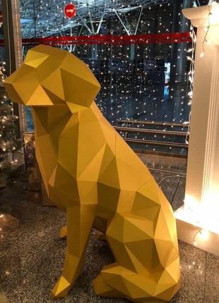 Paperkhan набор для творчества пес собака большая оригами papercraft 3d фигура развивающий набор антистресс