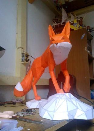 Paperkhan набор для творчества лис лиса лисица оригами papercraft 3d фигура развивающий набор антистресс