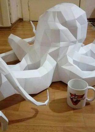 Paperkhan сборная модель фигура пазл осьминог кальмар паперкрафт papercraft набор для творчества игрушка сувен