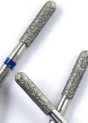 Бор алмазний циліндр закрагленний 2,5/10,0 мм (dfa china) середній алмаз (синє кільце) mc25