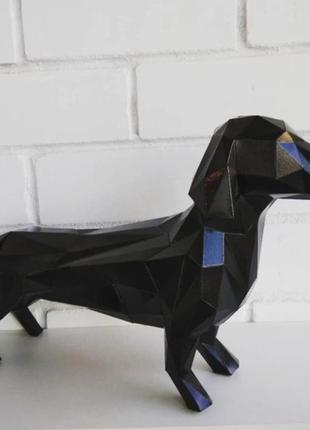 Paperkhan набор для творчества собака такса пазл оригами papercraft 3d фигура развивающий набор антистресс