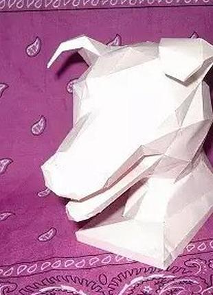 Paperkhan набір для творчості голова пес собака оригамі papercraft 3d фігура розвивальний набір антистрес