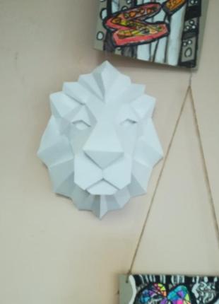 Paperkhan набір для створення 3d фігур лев кіт кішка паперкрафт papercraft подарунок сувернір іграшка конструктор
