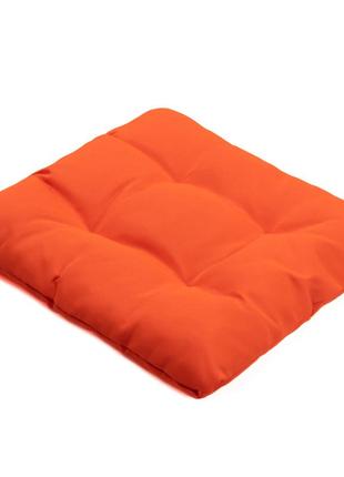 Подушка на стул кресло, табурет, садовое кресло  30х30х8 оранжевая2 фото