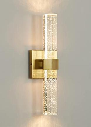 Настенный светильник woshitu современные бра для ванной комнаты, гостиной, коридора с хрустальным стеклом