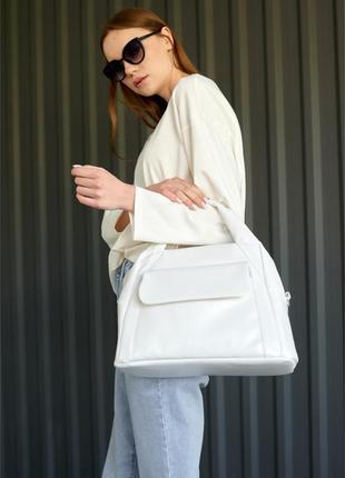 Жіноча спортивна сумка 37х25х16 см sambag білий (2000001619681)