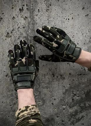 Перчатки для всу камуфляж m-pact перчатки полнопалые для военных армейские тактические закрытые перчатки