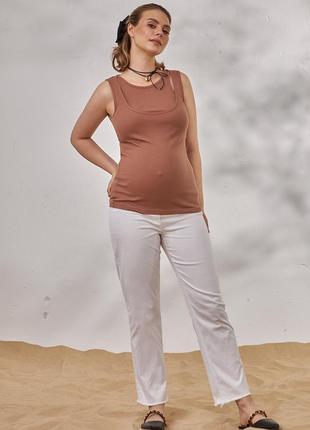 Штани для вагітних ibiza tr-24.021 білі