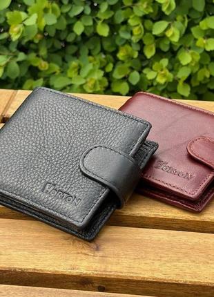Чоловічий гаманець натуральний гаманець чорний, коричневий horton 208