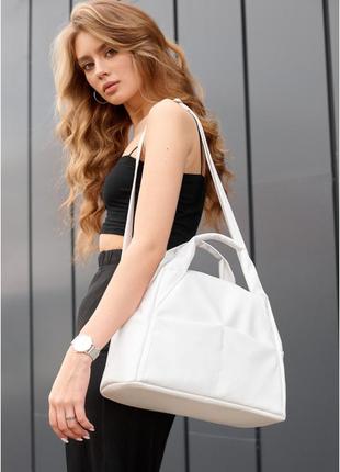 Жіноча спортивна сумка sambag vogue біла