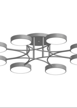 Люстра світлодіодна sirius акрилова reims 144w b x13266/8 сіра