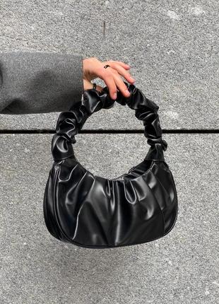 Женская сумка 6072 багет черная