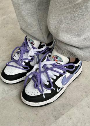 Кросівки жіночі nike sb dunk black purple2 фото