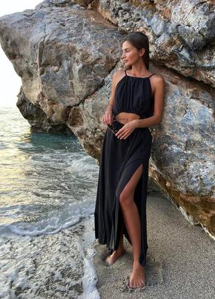 Пляжное платье туника на море женская