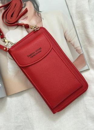 Сумка-гаманець для телефону червоний (2203)
