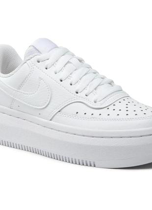 Шикарные кроссовки nike w court vision alta #4 leather sneakers white